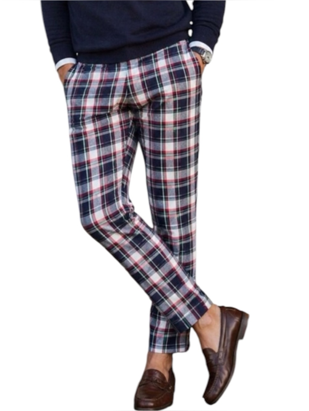 Brooks Brothers 346 Madison Fit Pants Men's 36x30 Fits 34x28 Plaid Chino Dadcore